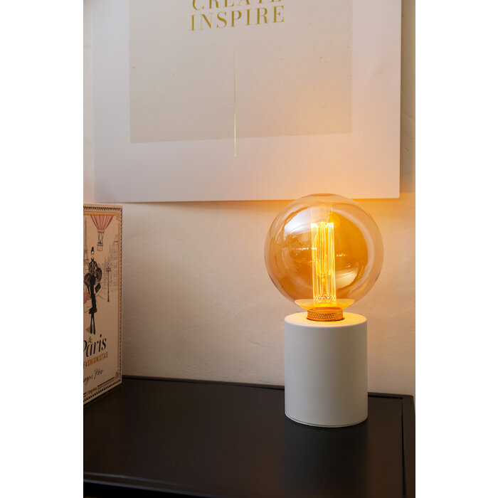 Ampoule LED décorative G125 ambrée à filament allumée lumière chaude