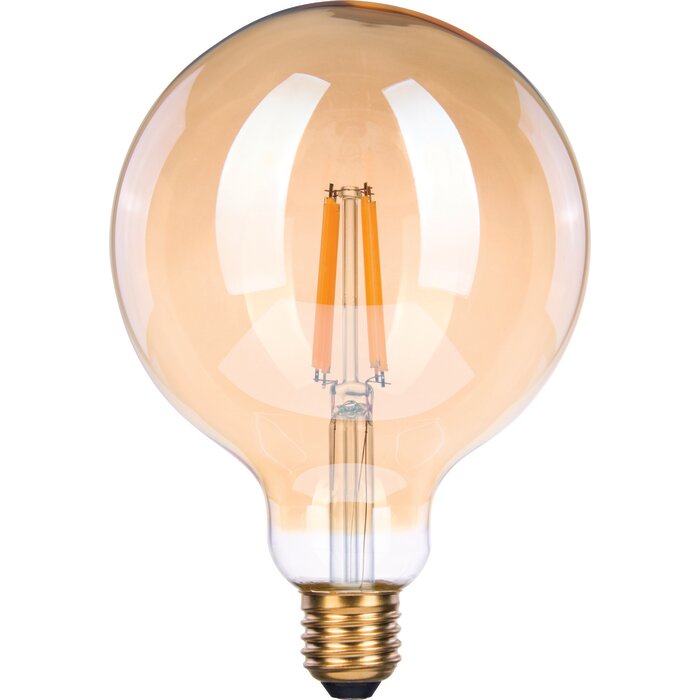 Ampoule LED décorative globe G125 ambrée à filament E27 Xxcell