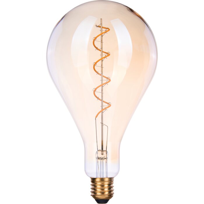 Ampoule LED décorative poire PS130 ambrée à filament E27 Xxcell