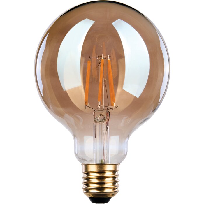 Ampoule LED décorative globe G95 fumée à filament E27 Xxcell