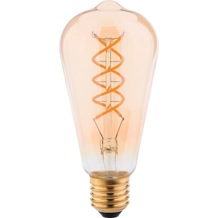 Ampoule LED décorative Edison ST64 ambrée à filament ondulé E27 Xxcell
