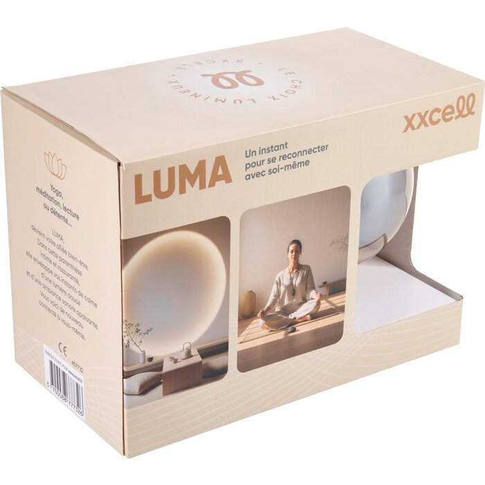 Packaging avant de la lampe enceinte Bluetooth LUMA XXCELL