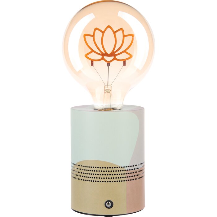Lampe enceinte Bluetooth LUMA avec ampoule G125 lotus ambrée XXCELL