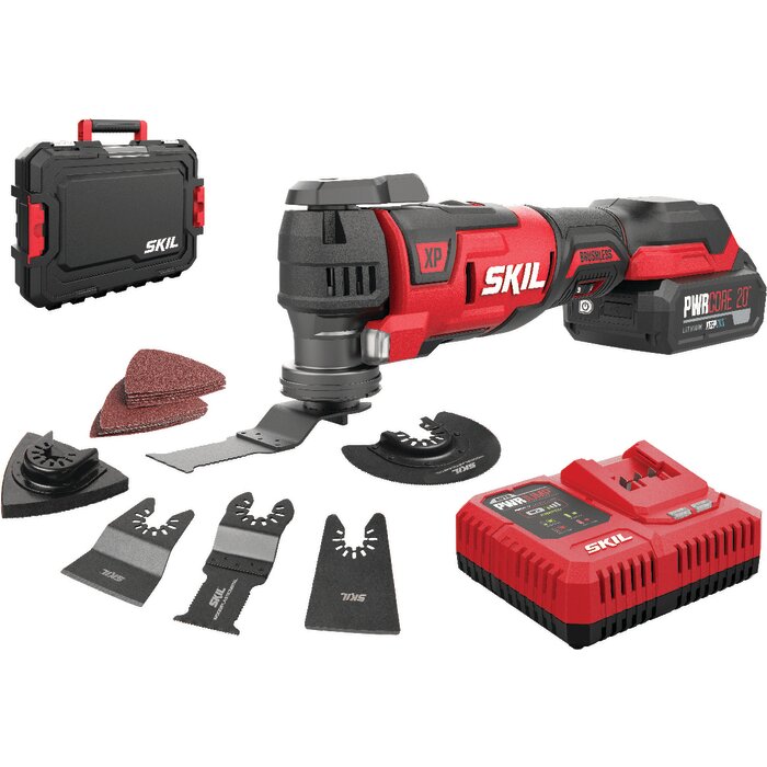 Image du kit Outil multifonction sans fil 20V Brushless avec batterie 2,0 Ah et chargeur rapide 3650 GA skil