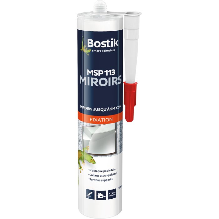 Colle miroir MSP 113 Bostik - Cartouche 290 ml - Blanc