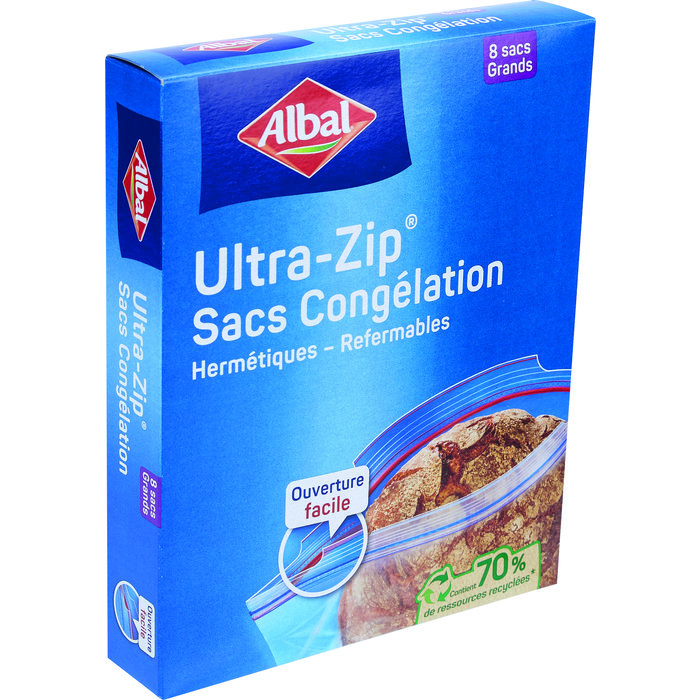 Sacs congélation - Ultra-Zip - Albal - 8 l