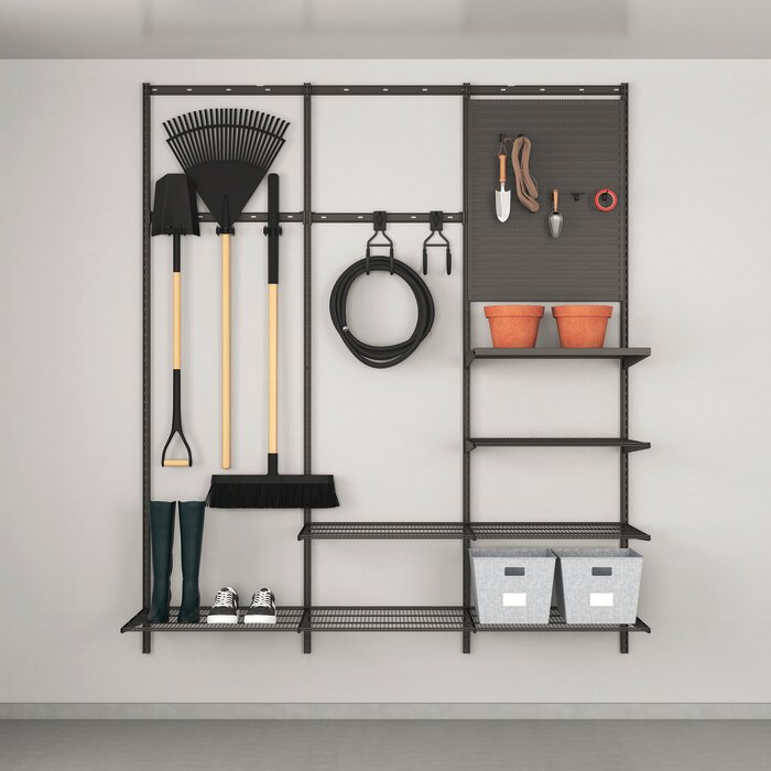 Image du kit pour rangement de jardin mural suspendu garage + by Elfa
