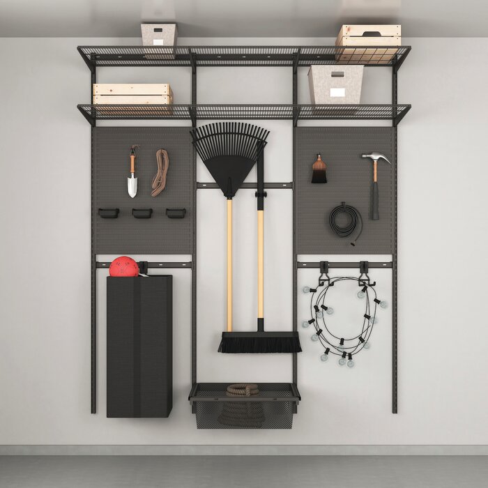 Image du kit premium pour accésoires de jardin mural suspendu garage + by Elfa