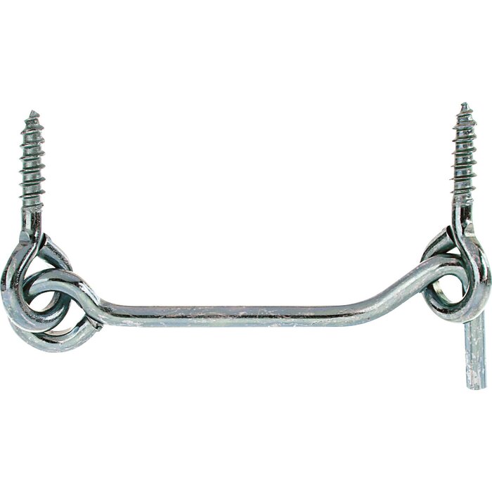 Crochet contrevent avec œillets - Alberts - Longueur 80 mm - Diamètre 4 mm