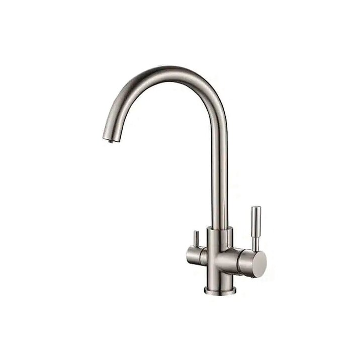 Robinet 3 voies Napoli finition alu brossé Waterclic