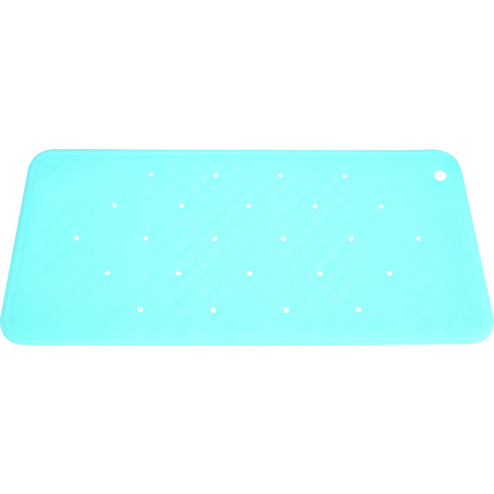 Tapis de baignoire en caoutchouc - Bleu - L 74 cm - l 34 cm