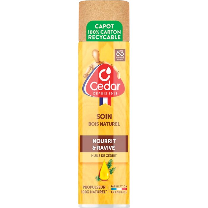 Aérosol soin bois naturel O'Cedar - 250 ml