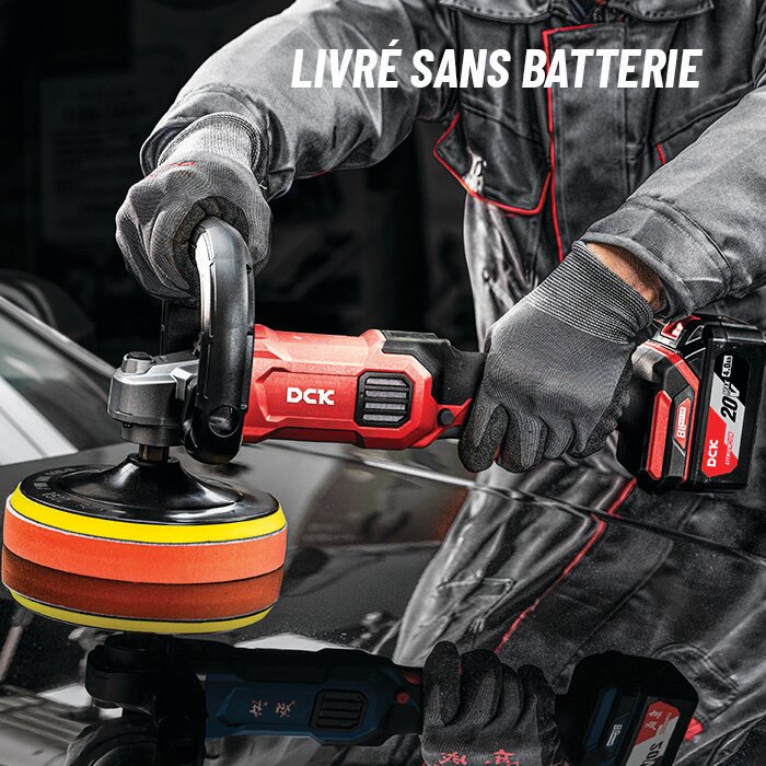 Polisseuse sans fil DCK en utilisation