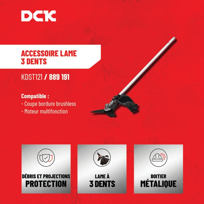 Accessoire lame 3 dents système multifonction DCK 58V SuperFuel