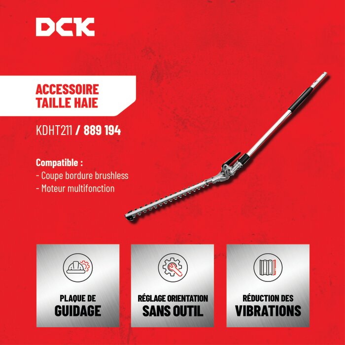 Accessoire élagueuse sur perche DCK 58V SuperFuel
