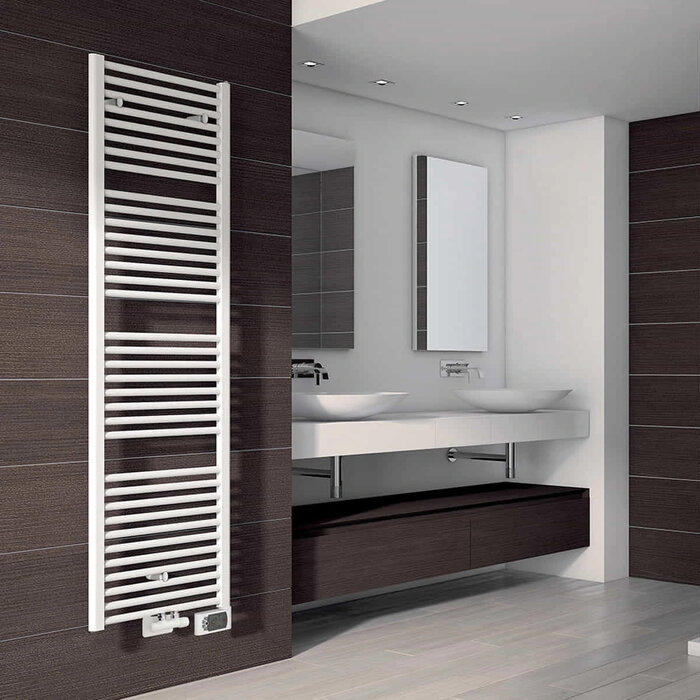 Sèche-serviettes eau chaude étroit Ares Irsap 456 W blanc