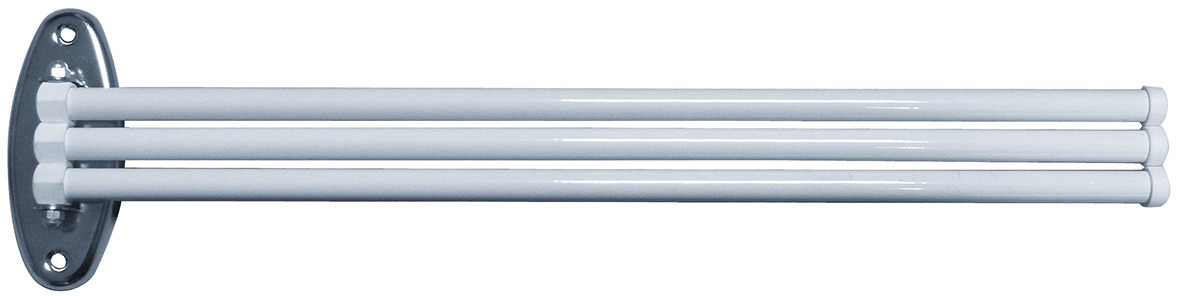 Porte-serviette en acier époxy blanc Godonnier - Mobile - 3 branches