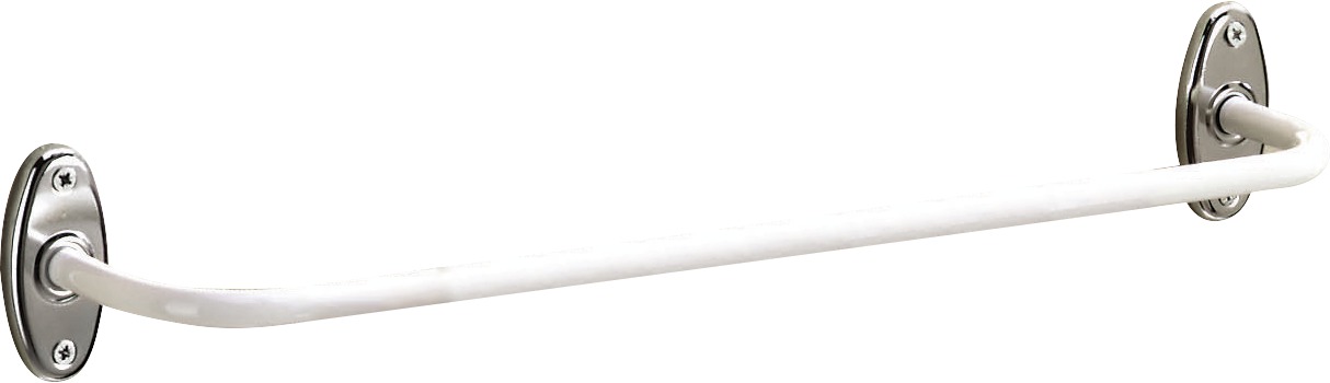 Porte-serviette en acier époxy blanc Godonnier - Fixe - 1 branche