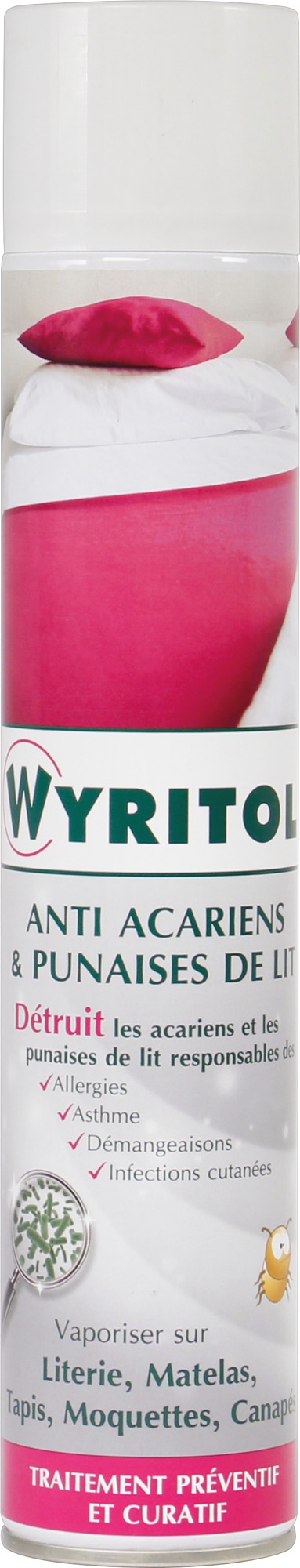 Antiacariens & punaises de lit Wyritol - Aérosol 500 ml