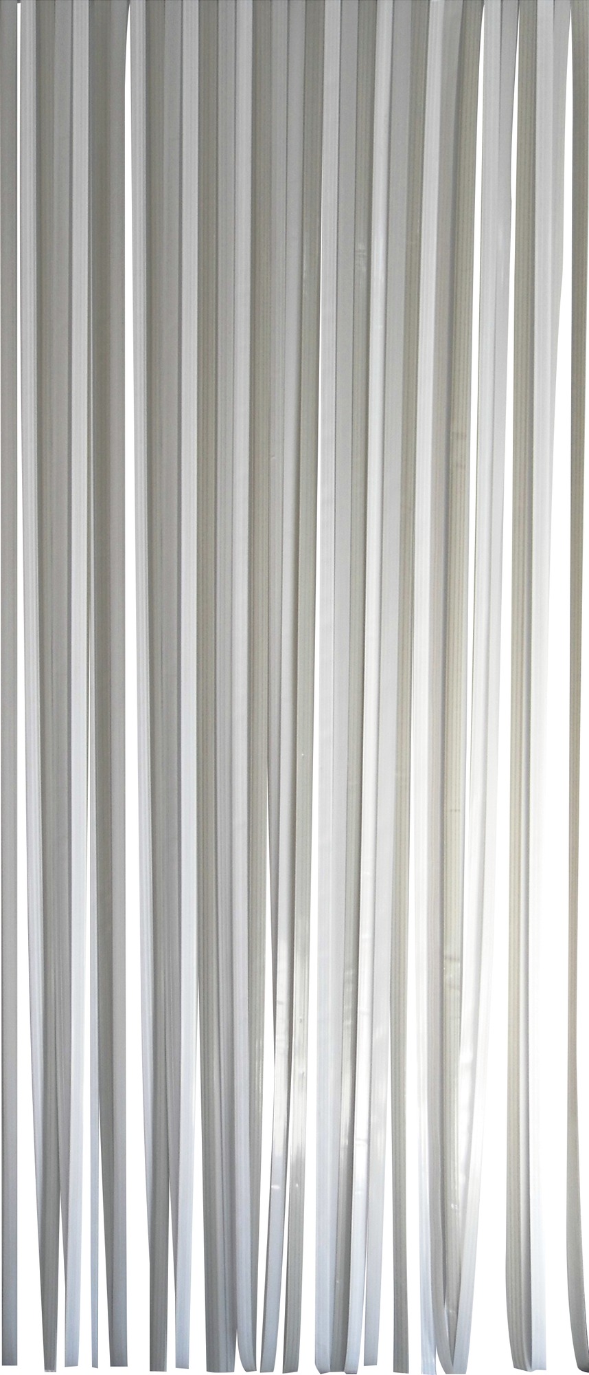 Rideau lanières Antilles gris et blanc Morel - Largeur 90 cm
