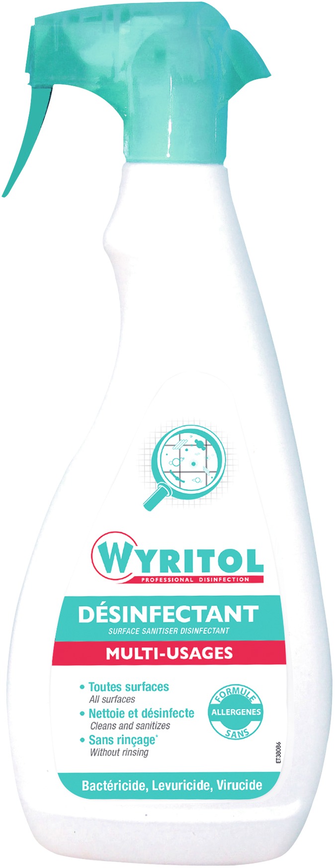 Nettoyant désinfectant toutes surfaces Wyritol - Pulvérisateur 750 ml