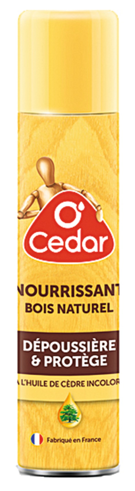 Nourrissant bois naturel O’Cedar - Aérosol 300 ml