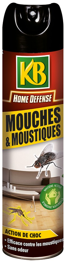 Insecticide mouches & moustiques KB Home Defense - Aérosol 400 ml