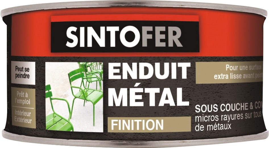 Enduit métal de finition Sintofer - Boîte 170 ml