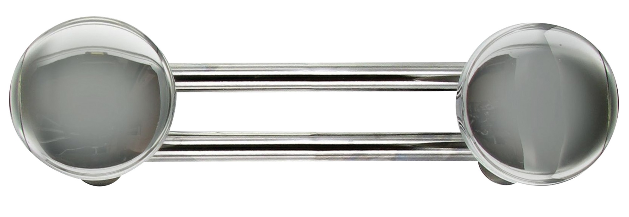 Portemanteau métallique- Cime  - Chromé- 2 têtes - L. 28,5 cm