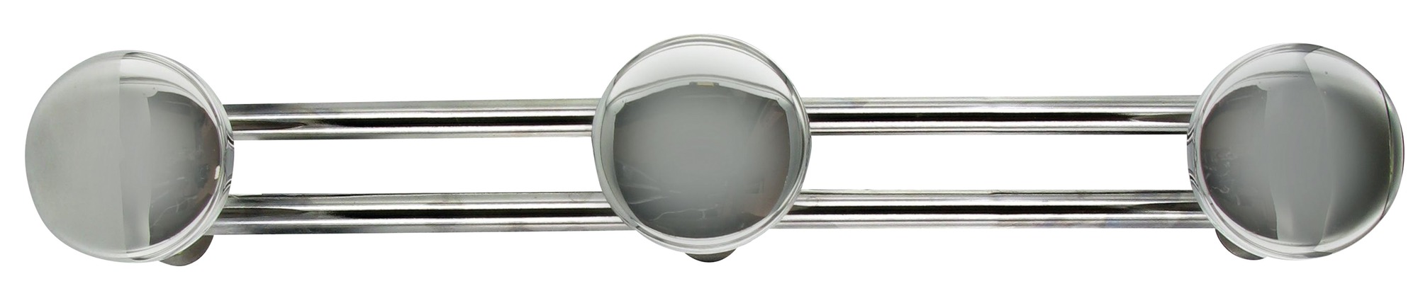 Portemanteau métallique - Cime - Chromé - 3 têtes - L. 46,5 cm