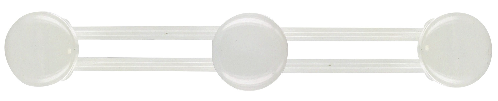 Portemanteau métallique - Cime  - Laqué blanc - 3 têtes - L. 46,5 cm