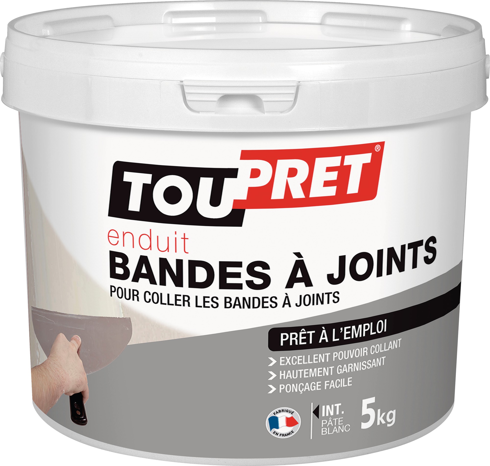 Enduit pâte pour joint plaque de plâtre Toupret - Pot 4 kg