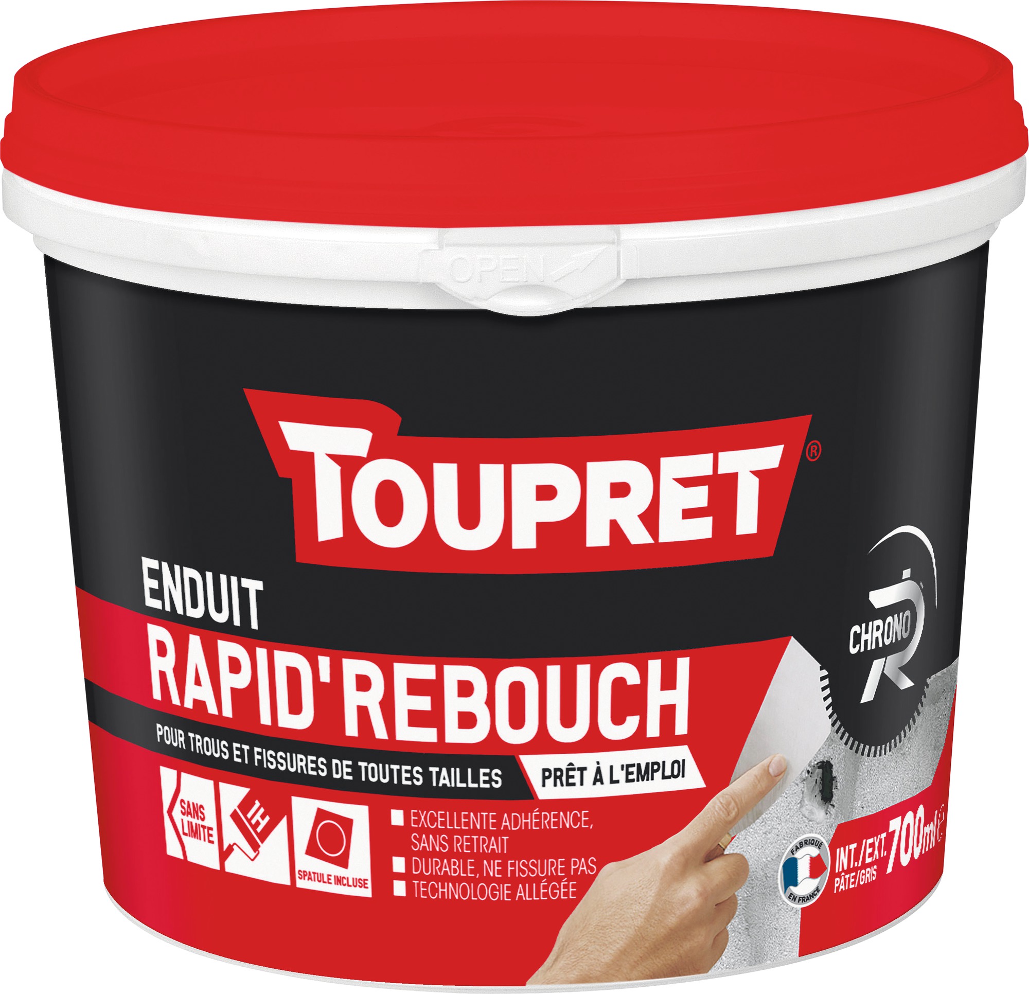 Reboucheur pâte Toupret - Pot 0,7 l