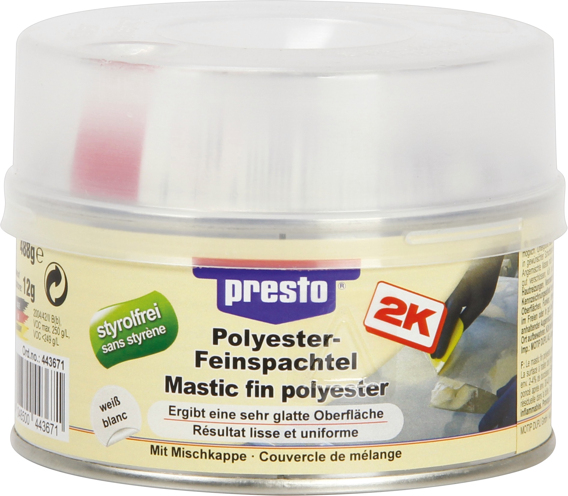 Mastic polyester souple Presto - 500 g