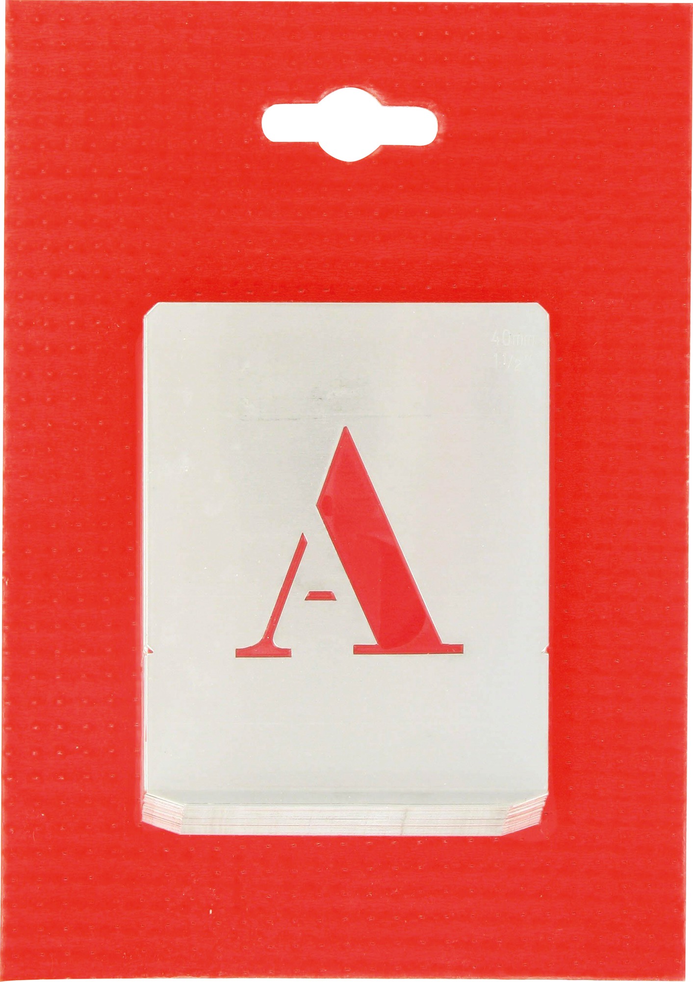 Jeu de lettres pochoirs alphabet aluminium ajouré Uny - Dimensions 40 mm