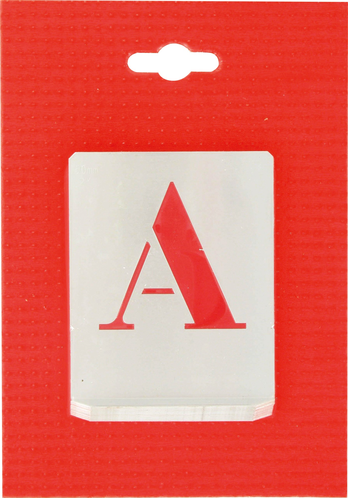 Jeu de lettres pochoirs alphabet aluminium ajouré Uny - Dimensions 50 mm