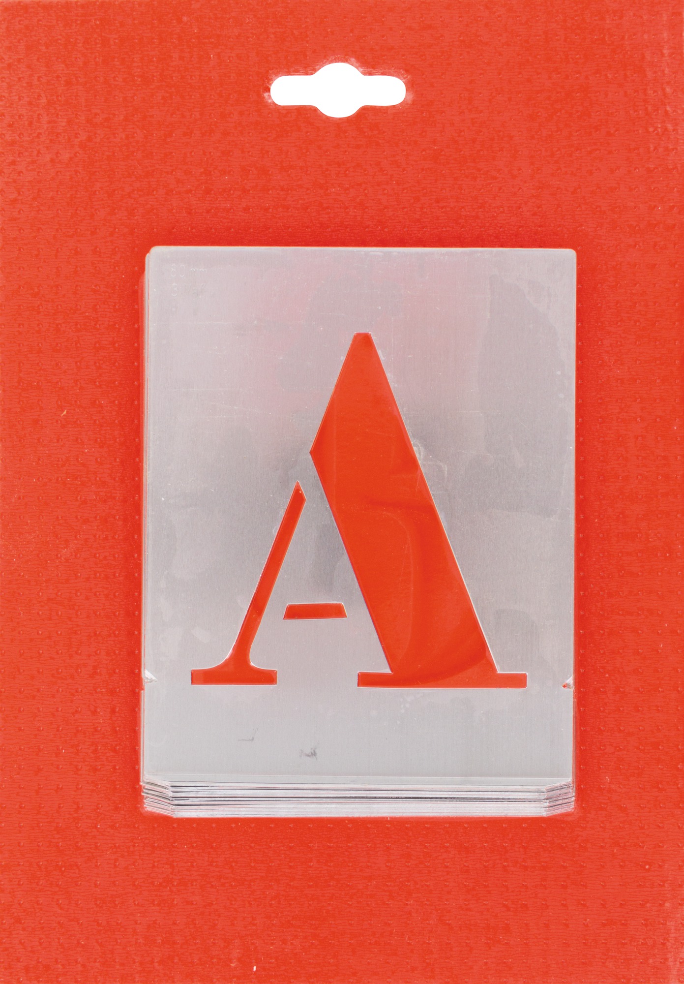 Jeu de lettres pochoirs alphabet aluminium ajouré Uny - Dimensions 80 mm