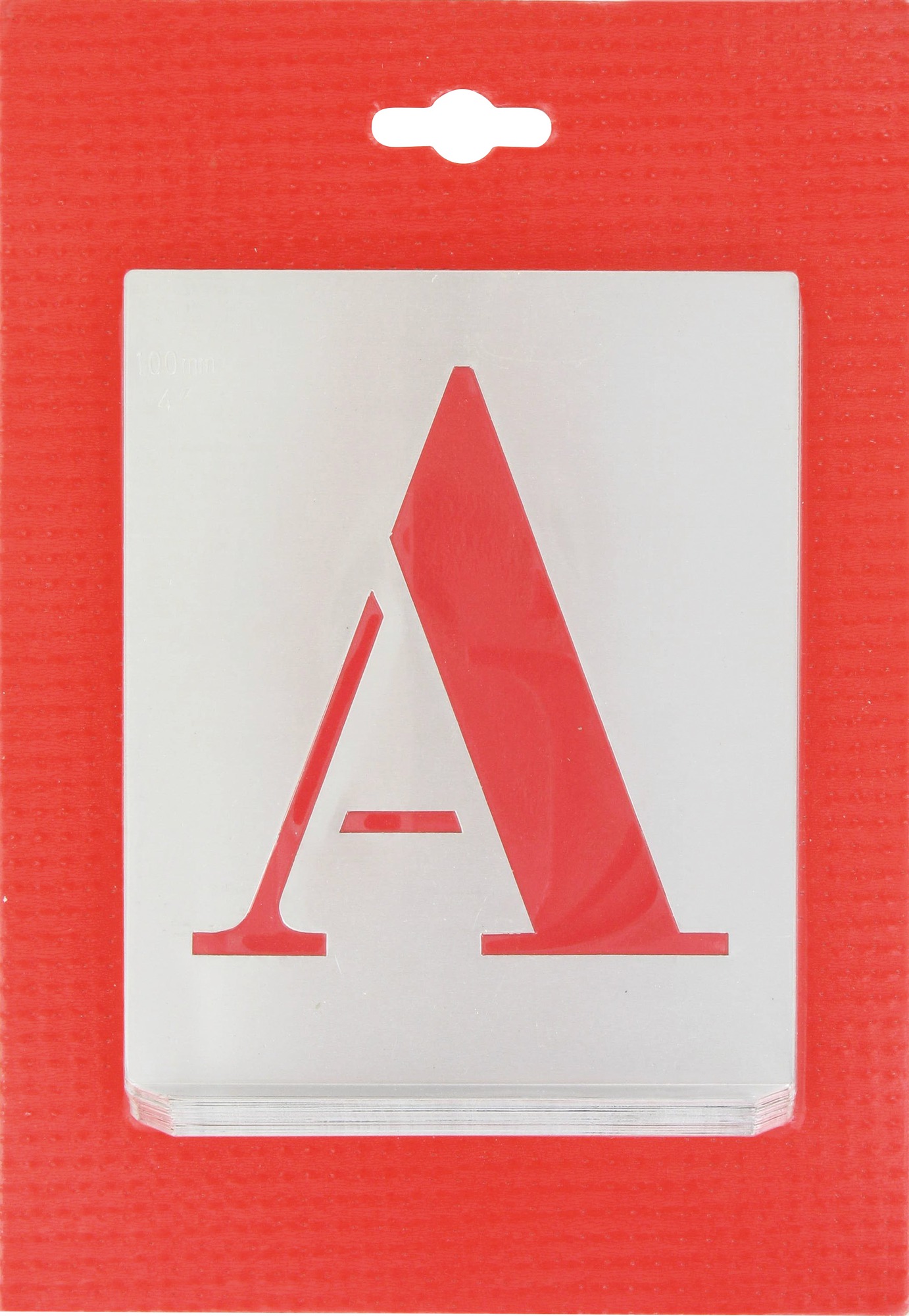 Jeu de lettres pochoirs alphabet aluminium ajouré Uny - Dimensions 100 mm