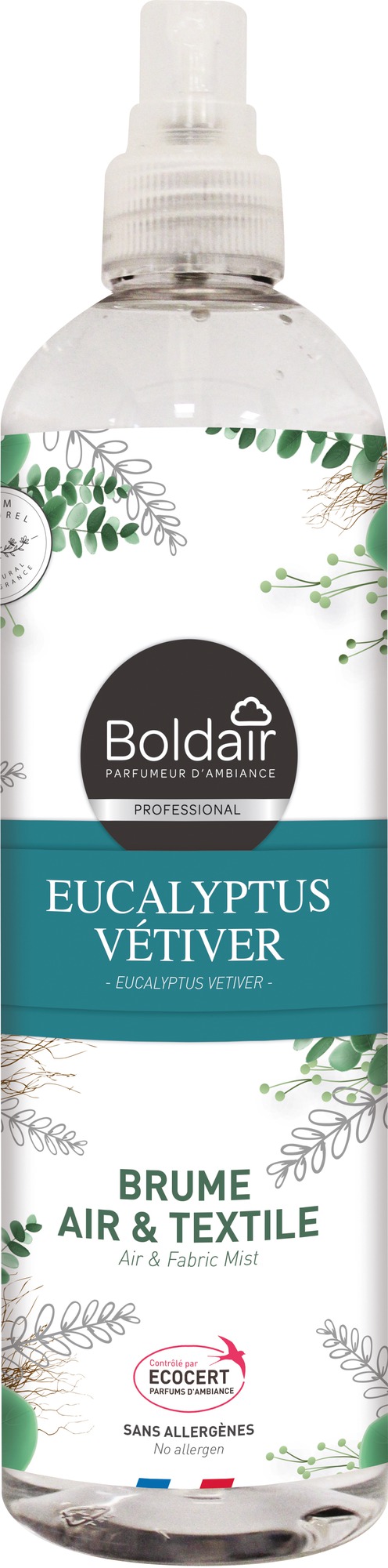 Brume air et textile - Boldair - 400 ml - Eucalyptus vétiver