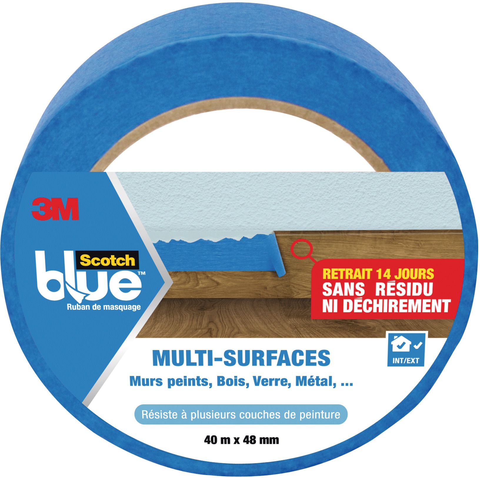 Ruban de masquage multi-surfaces Blue Scotch - Longueur 55 m - Largeur 48 mm