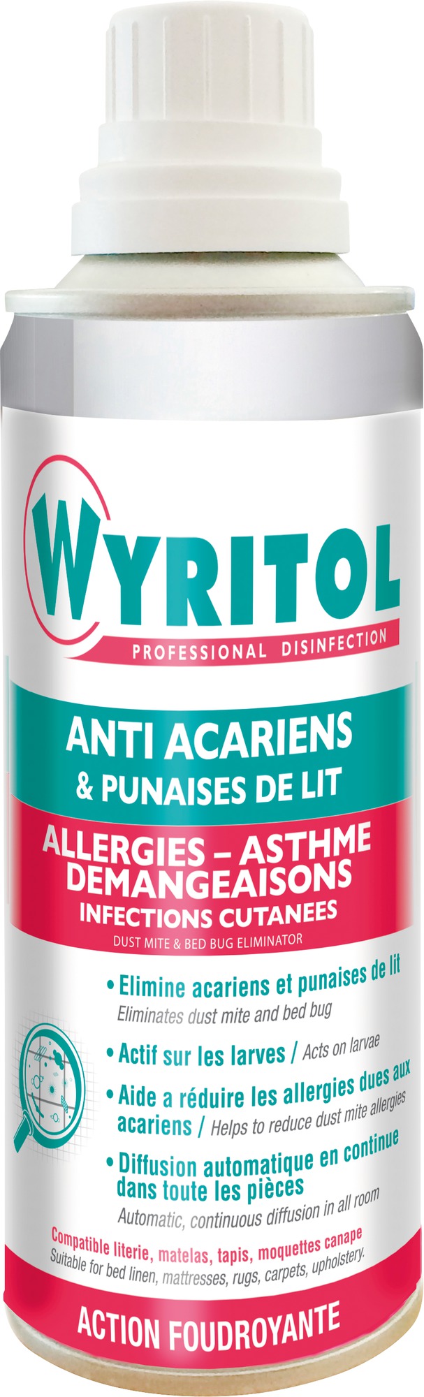 Anti-acariens & punaises de lit Wyritol - 200 ml