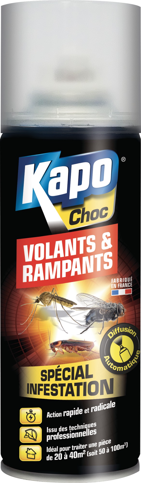 Aérosol tous insectes Kapo choc - 200 ml